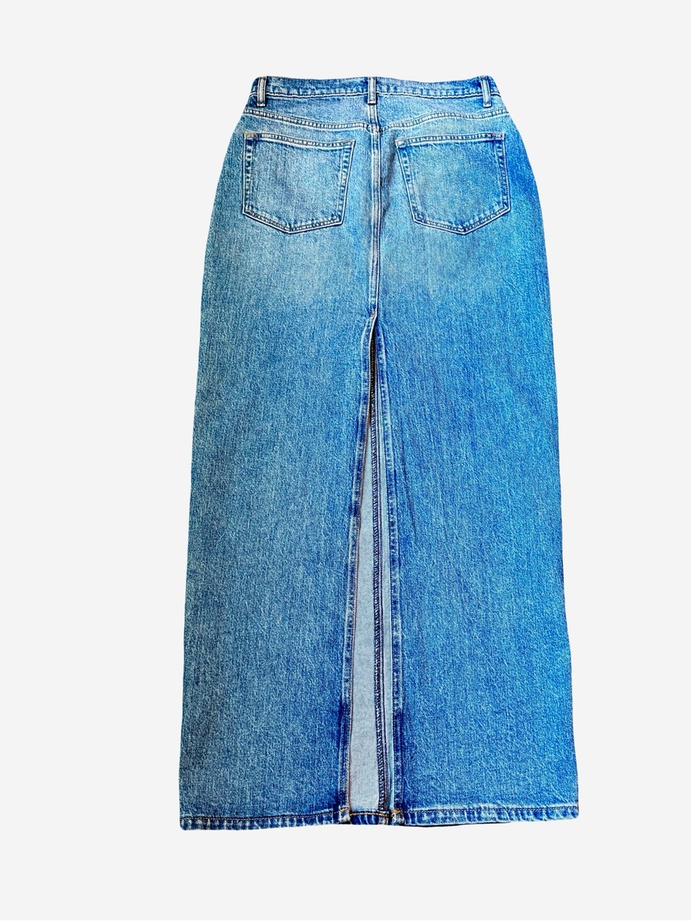 Reformation Daria Ultra High Rise Denim Maxi Skirt Wash Size 29 - Picture 4 of 6
